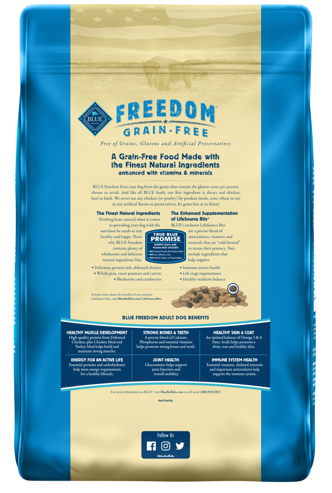 Blue buffalo on sale grain free ingredients