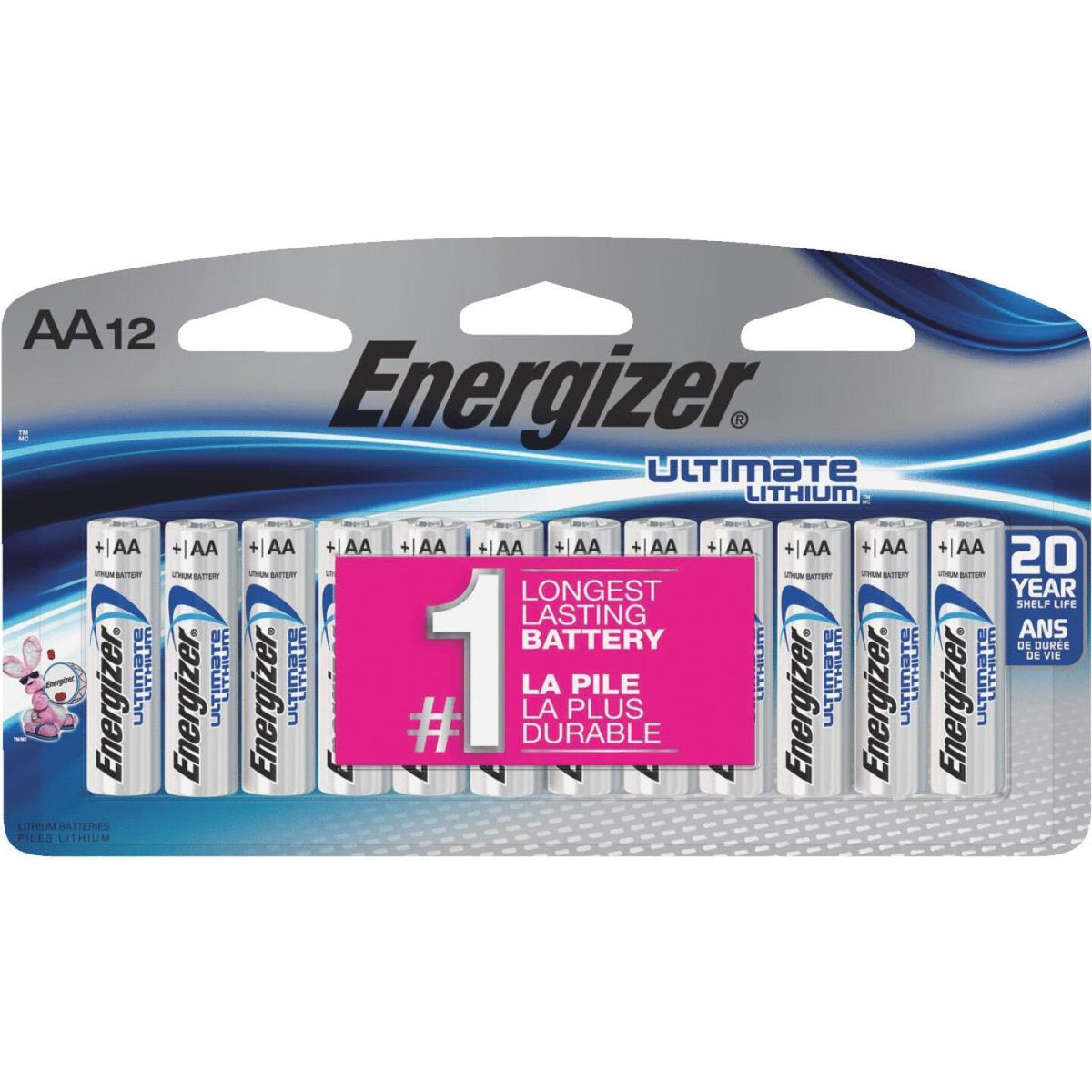 12 Energizer Ultimate Lithium AA Batteries Exp 2041 TWO - 6 Count