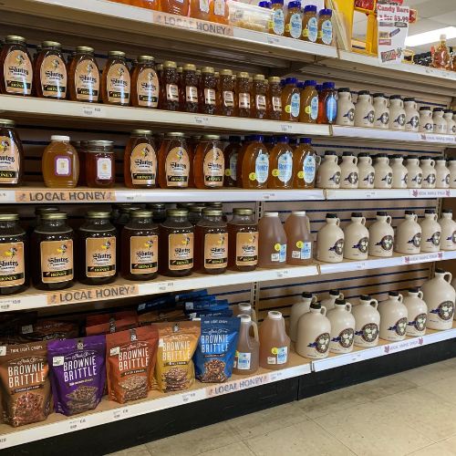 Local goods and supplies on display inside o B'Ville Supply.