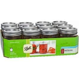 Mason Jars, Regular Mouth, 1/2-Pint, 12-Pk.