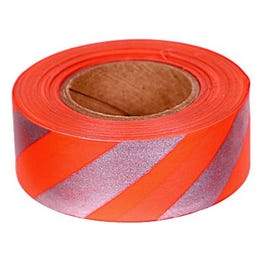 Flagging Tape, Reflective Orange, 1-In. x 150-Ft.