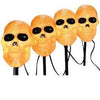 Halloween Pathway Lights, Skull, 4-Pc. Set