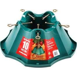 Christmas Tree Stand, Green Plastic, 21.65-In.