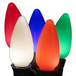 LED Bulbs, C9, Multi-Color, Opaque, 25-Pk.