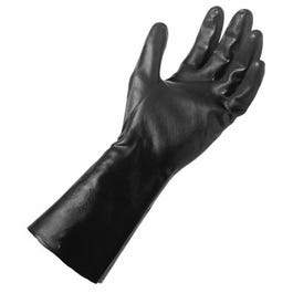 Neoprene Work Gloves, Long Cuff, Black, Men's Large