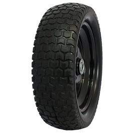 Garden Cart Tire + Wheel Assembly, Flat Free, 13x5.00-6