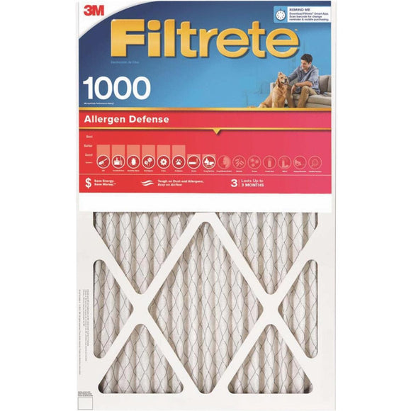 3M Filtrete 20 In. x 20 In. x 1 In. Allergen Defense 1000/1085 MPR Furnace Filter