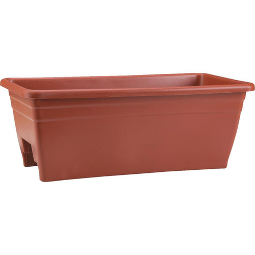 Myers 8 In. H. x 24 In. L. Poly Terra Cotta Deck Rail Planter