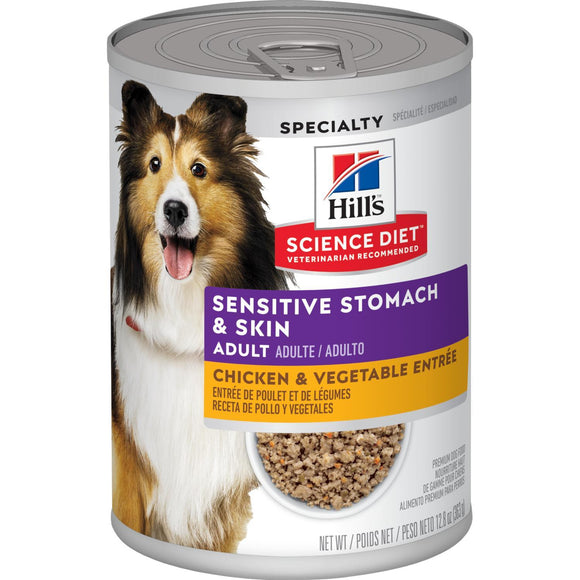 Hill's® Science Diet® Adult Sensitive Stomach & Skin Chicken & Vegetable Entrée dog food