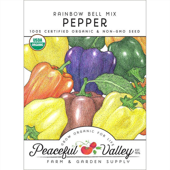 Grow Organic Pepper, Rainbow Bell Mix